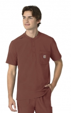 C16310 Carhartt Cross-Flex Men's Henley Scrub Top