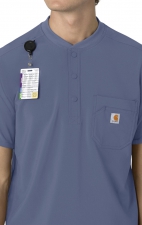 C16310 Carhartt Cross-Flex Men's Henley Scrub Top