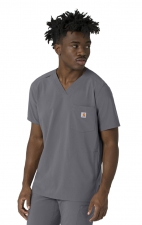 C16410 Carhartt Force Cross-Flex Men's 3 Pocket V-Neck Scrub Top