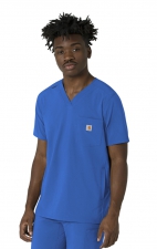 C16410 Carhartt Force Cross-Flex Men's 3 Pocket V-Neck Scrub Top