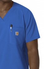 C16410 Carhartt Force Cross-Flex Men's 3 Pocket V-Neck Scrub Top