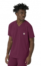 C16410 Carhartt Force Cross-Flex Men's 3 Pocket V-Neck Scrub Top