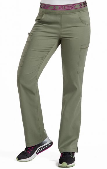 *FINAL SALE S 7739P Petite Med Couture Performance Touch Yoga 7 Pocket Cargo Pant