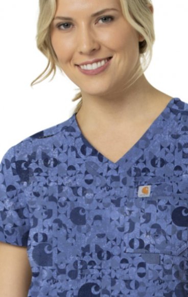 C13014 Carhartt Force Cross-Flex Print Tuck-In Top - Geo Logo Riverside C13014 Carhartt Force Cross-Flex Print Tuck-In Top - Geo Logo Riverside