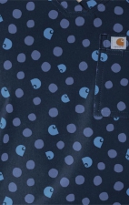 C13014 Carhartt Force Cross-Flex Haut à Coupe Moderne Imprimé pour Femmes à Border - Lively Logo Dots Navy