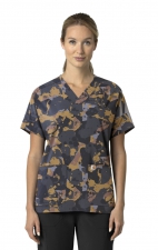 C13314 Carhartt Force Cross-Flex Haut Imprimer Surdimensionné à Col en V pour Femmes - Painter's Camo