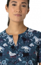 C13214 Carhartt Force Cross-Flex Notch Neck Print Top - Filly Trot