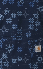 C13214 Carhartt Force Cross-Flex Notch Neck Print Top - Winter Quilt Navy 