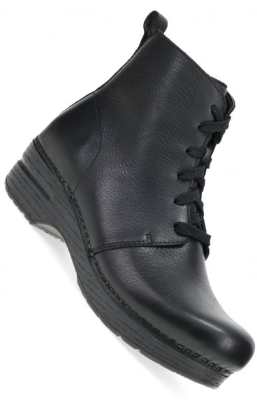 Sigourney Black Tumbled Classic Lace Up Boot by Dansko Sigourney Black Tumbled Classic Lace Up Boot by Dansko