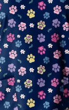 6147 WINK 2 Pocket V-Neck Print Top - Springtime Stroll Navy