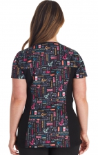 CK793 Cherokee Genuine Chest Pocket Print Top - Nurse Power