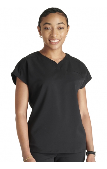 *FINAL SALE 3XL CK836A Atmos Contemporary V-Neck Dolman Sleeve Top with 3 Pockets by Cherokee