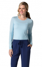 6809 - T-shirt rayé à manches longues et à manches longues en tricot antimicrobien pour femme