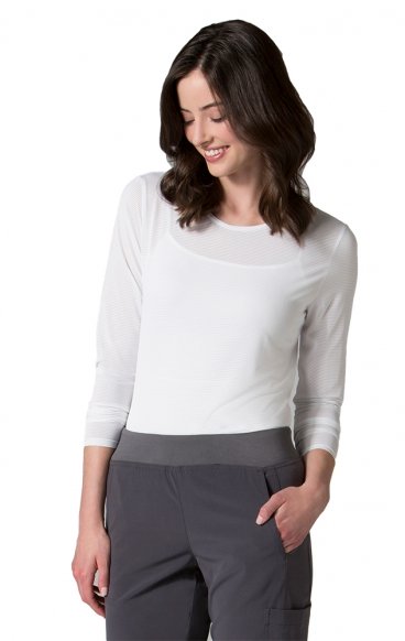 6809 - Maevn Antimicrobial Knit Women's Long Sleeve Under Scrub Striped Tee 6809 - Maevn Antimicrobial Knit Women's Long Sleeve Under Scrub Striped Tee