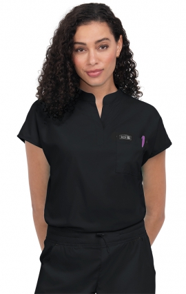 1093 koi Basics Ari Split Neck Top