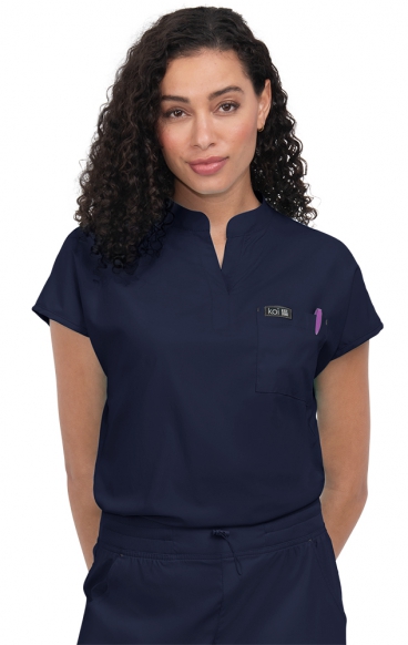 *VENTE FINALE 2XL 1093 koi Basics Haut Ari à Encolure Fendue 