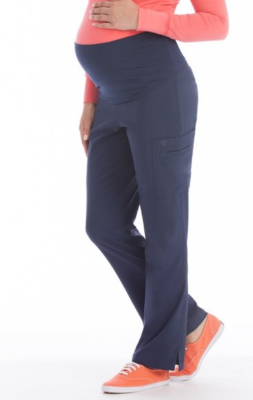 *FINAL SALE NAVY 8727 Med Couture Plus One Maternity Cargo Scrub Pants