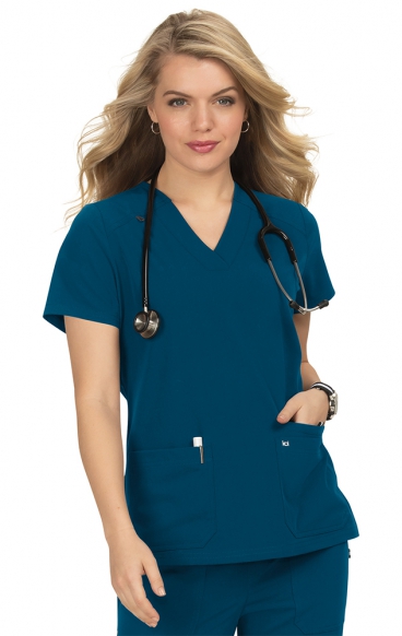 *FINAL SALE XL 1019 koi Next Gen Hustle and Heart 3 Pocket Scrub Top