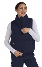 S400 Smiley World Delighted Cropped Puffer Vest by koi