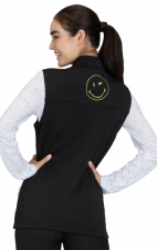 S402 Smiley World Amused Fleece Vest by koi 