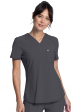 Tuckable V-Neck Top - Cherokee Infinity - Antimicrobial