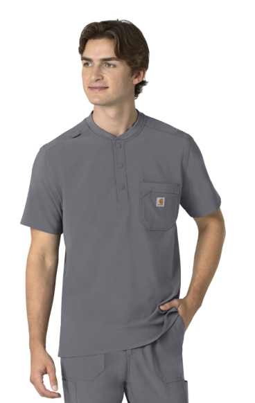 *FINAL SALE S C16310 Carhartt Cross-Flex Men's Henley Scrub Top