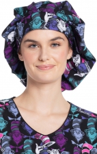 TF514 Tooniforms Unisex Bouffant Print Scrub Cap by Cherokee Uniforms - One Colorful Cat