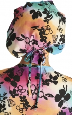 CK514 Unisex Bouffant Print Scrub Cap by Cherokee - Garden Rainbow