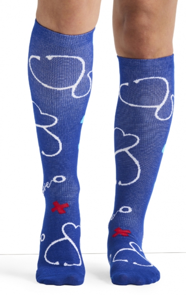 Print Support Healing Thoughts Chaussettes de Compression Moyen Gradué pour Femmes par Cherokee