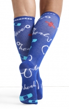 Print Support Healing Thoughts Chaussettes de Compression Moyen Gradué pour Femmes par Cherokee