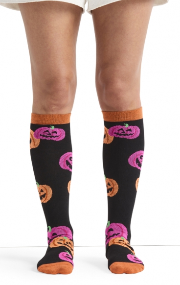 Print Support Happy Pumpkins Chaussettes de Compression Moyen Gradu&eacute; pour Femmes par Cherokee