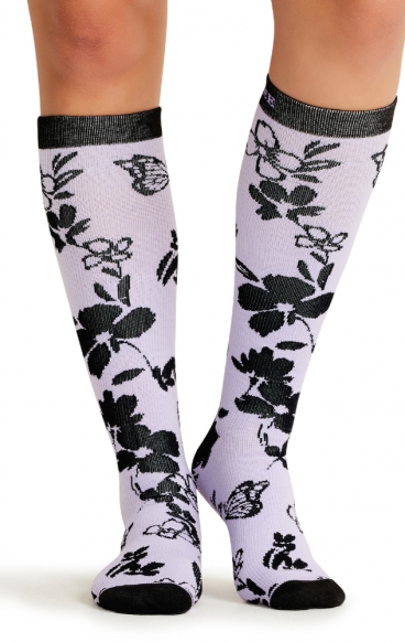 Print Support Lavender Garden Chaussettes de Compression Moyen Gradué pour Femmes par Cherokee