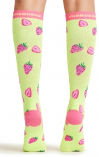 Print Support Strawberry Patch Women's Graduated Medium Support Compression Socks by Cherokee