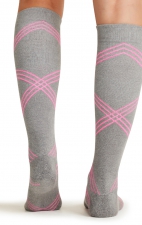 LX Support Twisted Shocking Pink Chaussettes Unisexe Moyenne Compression Hauteur des Genoux avec Arch Support par Cherokee