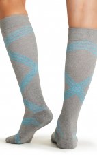 LX Support Twisted Turquoise Chaussettes Unisexe Moyenne Compression Hauteur des Genoux avec Arch Support par Cherokee