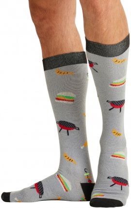 Print Support BBQ All Day Chaussettes de Compression Moyen Gradué pour Hommes par Cherokee