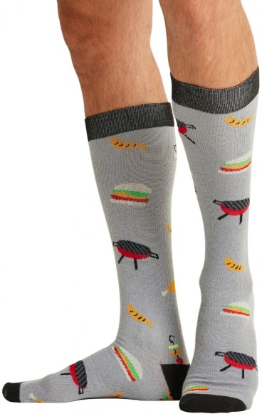 Men's Print Support BBQ All Day Graduated Medium Support Compression Socks by Cherokee Men's Print Support BBQ All Day Graduated Medium Support Compression Socks by Cherokee