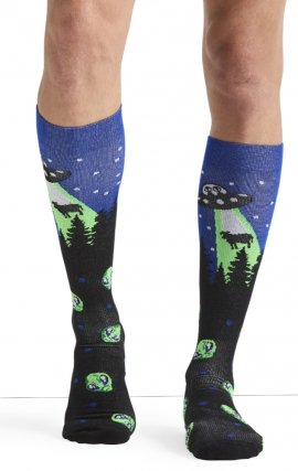 Men's Print Support Beam Me Up Graduated Medium Support Compression Socks by Cherokee