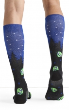 Men's Print Support Beam Me Up Graduated Medium Support Compression Socks by Cherokee