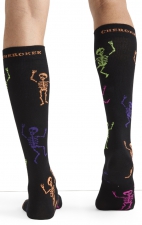 Men's Print Support Dancing Skeletons Graduated Medium Support Compression Socks by Cherokee