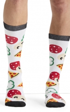 Men's Print Support Pizza Me Graduated Medium Support Compression Socks by Cherokee