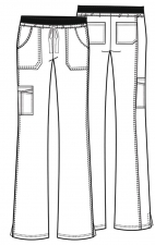 24001 Workwear Core Stretch Low Rise Flare Leg Cargo Pant by Cherokee