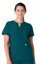 C12213 Carhartt Force Modern Fit Women's Notch Neck Tunic Scrub Top