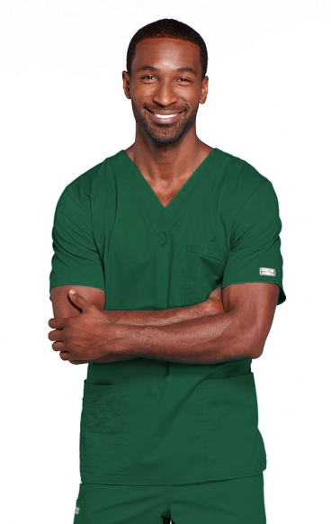 *FINAL SALE L 4725 Workwear Core Stretch Unisex V-Neck 4 Pocket Top by Cherokee