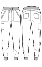 7710T Tall Med Couture Touch Pantalon Jogger Performance Yoga