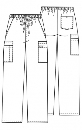 4243 Workwear Core Stretch Pantalon à Jambe Effilée pour Hommes par Cherokee