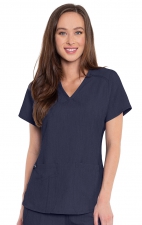7459 Med Couture Performance Touch V-NECK SHIRTTAIL TOP
