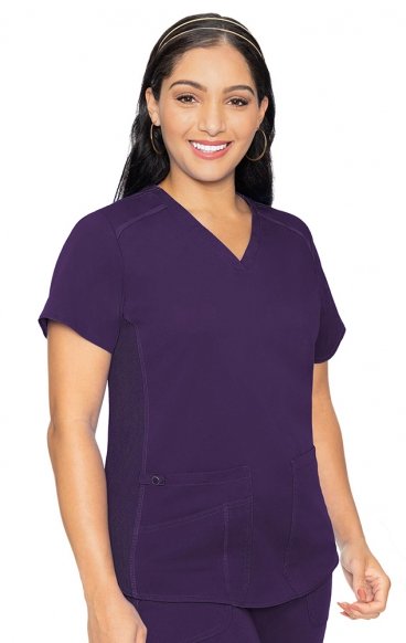 *FINAL SALE S 7459 Med Couture Performance Touch V-Neck Shirttail Top