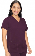 7459 Med Couture Performance Touch V-Neck Shirttail Top