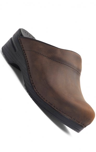 *VENTE FINALE Karl Antique Brown Oiled Leather Sabot Ouvert pour Hommes par Dansko